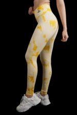 Sunflower Yellow High Waist Tie-Die Scrunch Butt Leggings