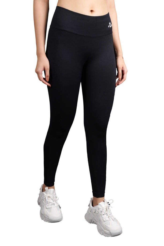 Jet Black High Waist Scrunch Butt Contour Leggings