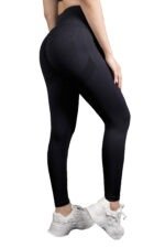 Jet Black High Waist Scrunch Butt Contour Leggings